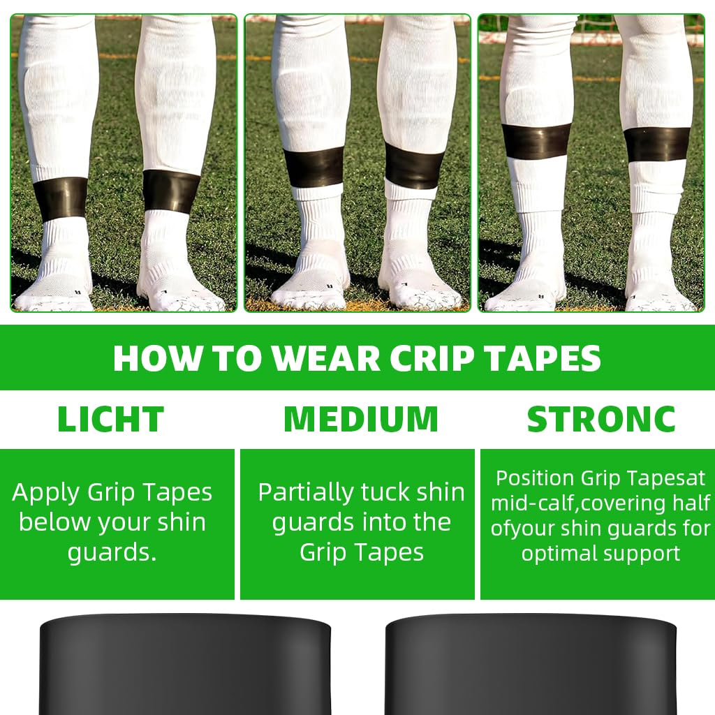 PROBEROS Silicone Shin Guard Straps for Training with 60mm Loop | Kids and Teens Ankle Support