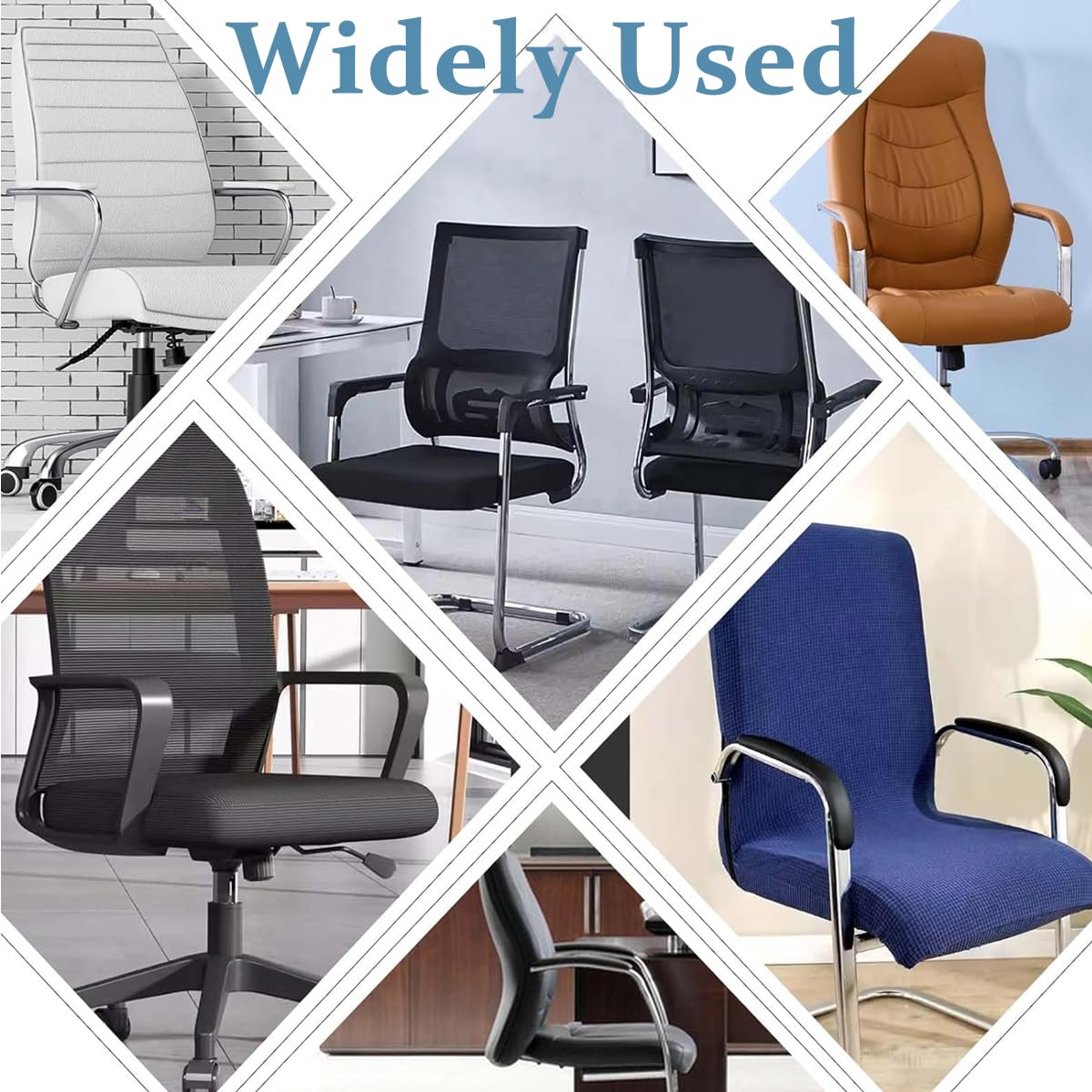 HASTHIP Armrest Cover for Office and Wheelchair Chairs with 45×16cm Fit and Zipper Closure | Soft Stretchy Grey Jacquard Pair