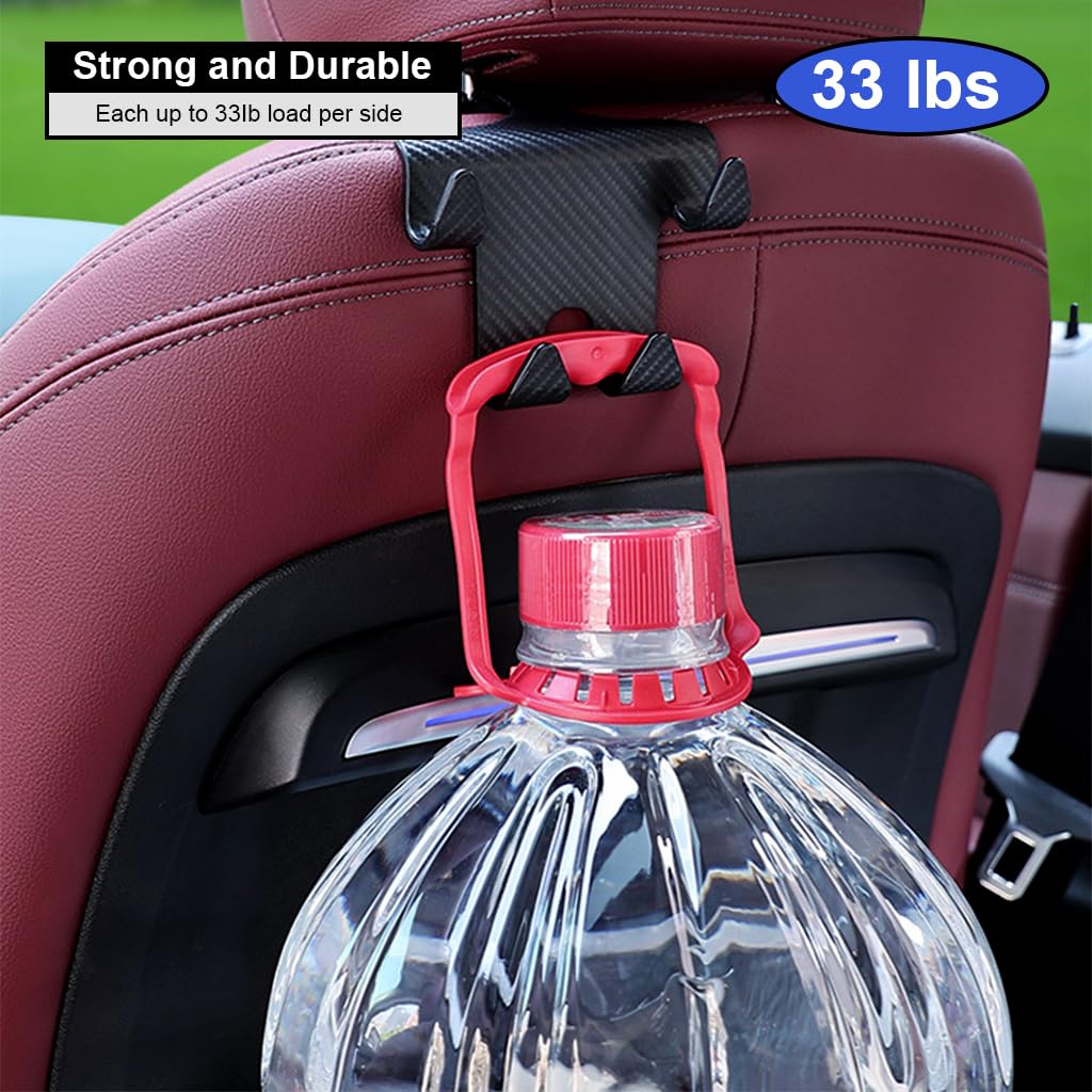 STHIRA Car Headrest Hook and Phone Holder for Travel with 33 lbs Support | ABS Organizer