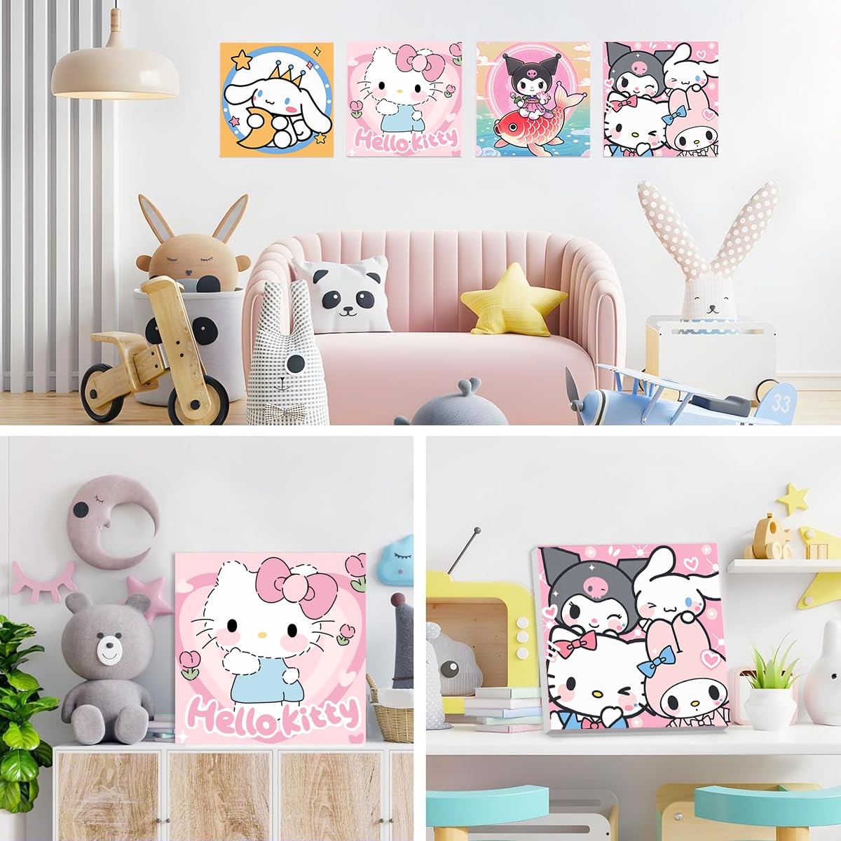 HASTHIP Paint by Numbers Kit for Wall Art with 7.8x7.8 in Canvases and Frame | DIY Gift