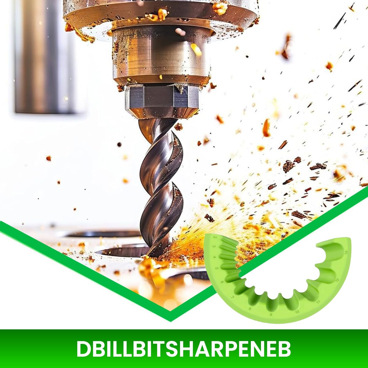 Serplex Drill Bit Sharpener Jig for Angle Grinder featuring 10 Grooves & ABS Build | 2–14mm