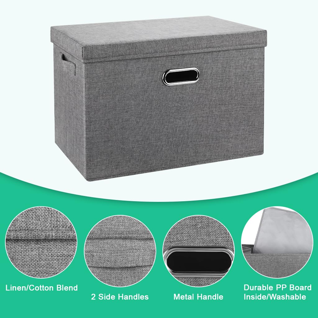 STHIRA Car Trunk Organizer Box for Home and Vehicle Storage with Lid and Handles 45 x 30 x 30cm