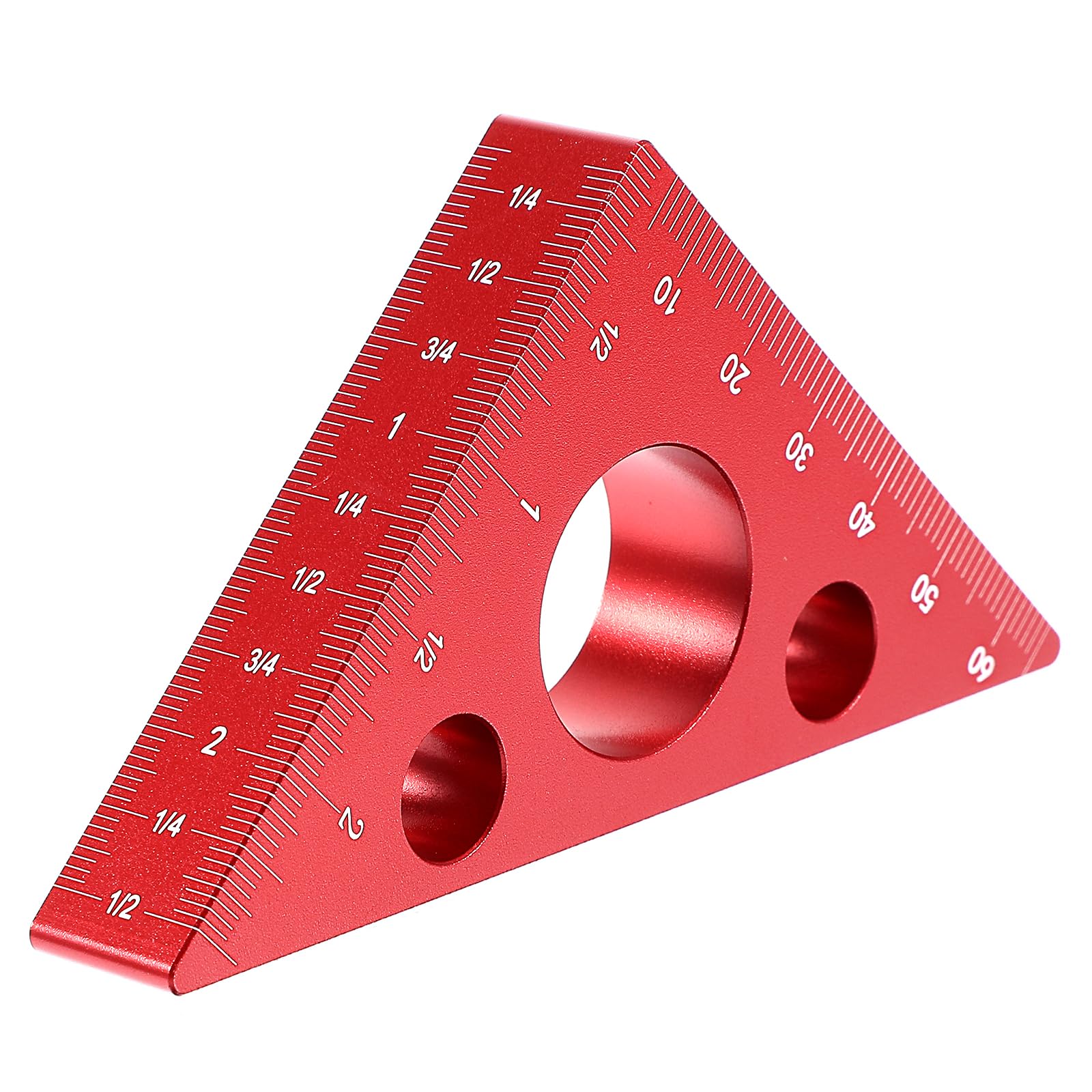 Serplex® High-Precision Thickened Triangle Ruler Layout Measuring, 45/90 Degree with Imperial and Metric Scales, Carpenter's Square Measuring Tool for Woodworking Workshop Table Miter Saw