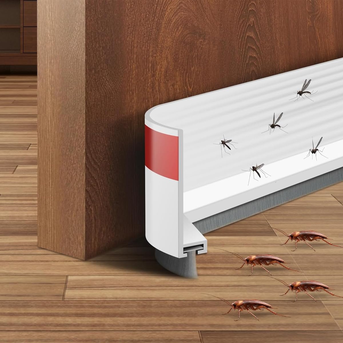 HASTHIP Under Door Draft Stopper for Door Bottom 39 in | Self Adhesive Brush Seal Strip