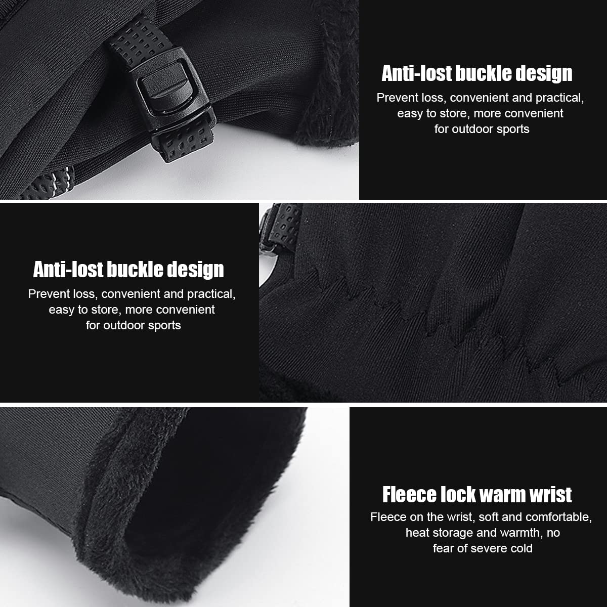 Gustave Waterproof Winter Gloves for Outdoor Activities with Touchscreen and Anti Slip Grip