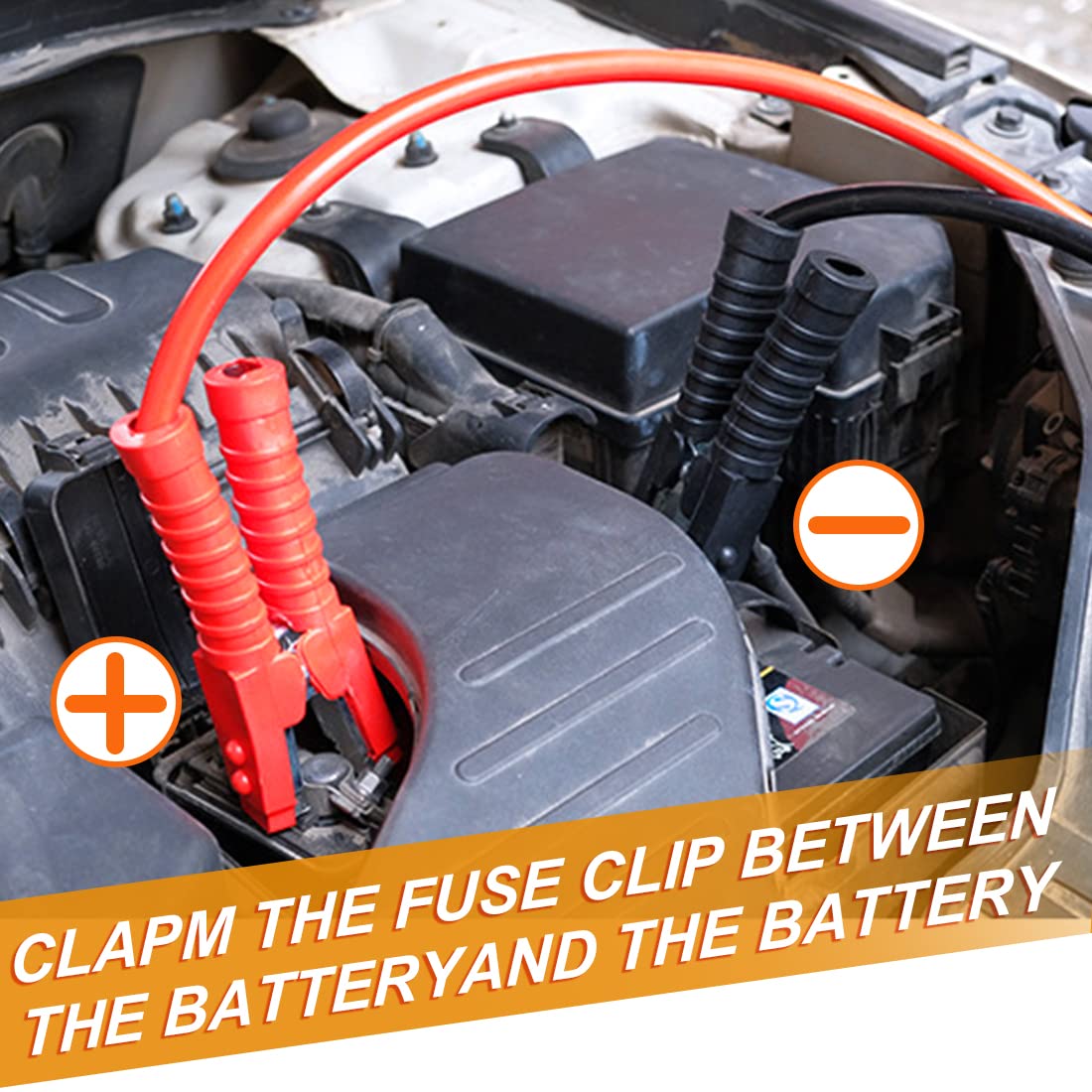 STHIRA Jumper Cable for Car Battery featuring Quick Contact Plugs and 4M 2000A Copper Clamps | Flexible TPE Wire