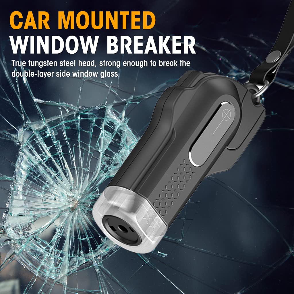 STHIRA Car Emergency Window Breaker for Quick Escape with Tungsten Steel Bit and Seat Belt Cutter