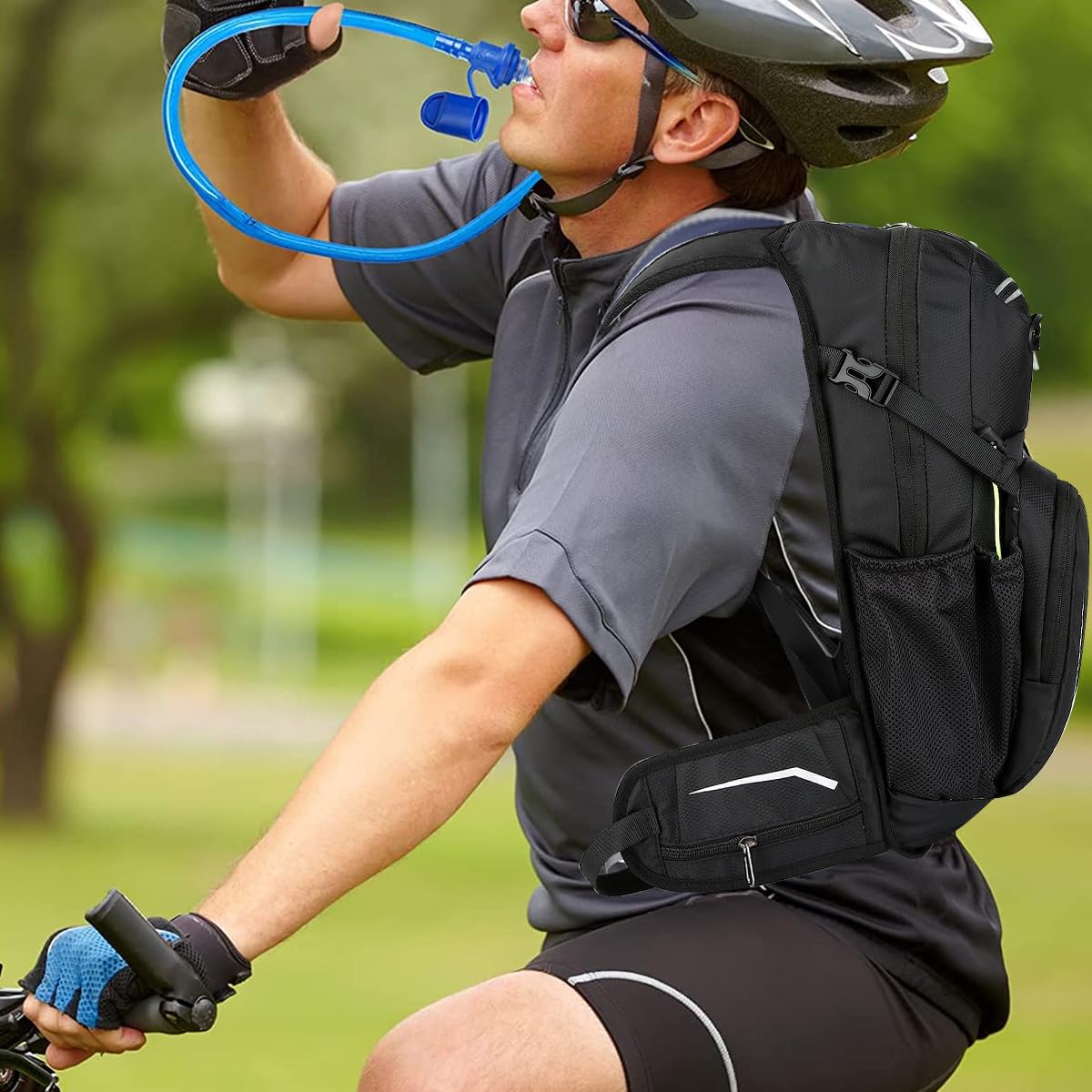 Optifit Outdoor Cycling Backpack for Hiking and Running featuring 2L Hydration Pack | 18L Lightweight Waterproof Design