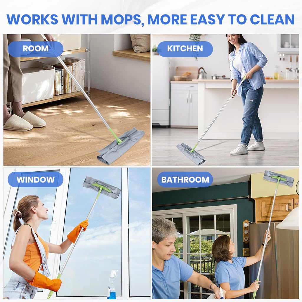 HASTHIP Microfiber Cleaning Cloths for Kitchen and Glass 6 Pcs 40x40cm | Non Abrasive Wet and Dry Use