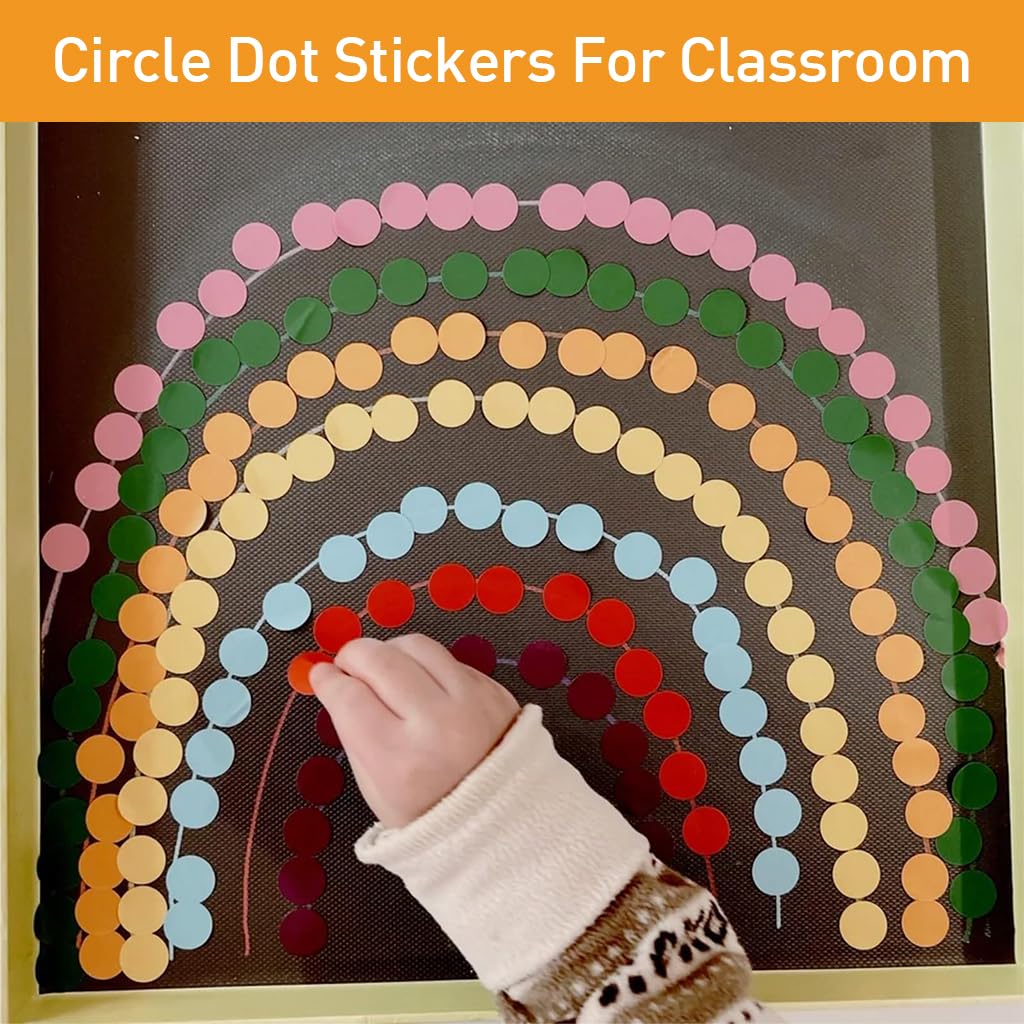 HASTHIP Colored Dot Stickers for Labeling and Organization with Easy Peel Design | 10 Sheets 6mm Round Labels