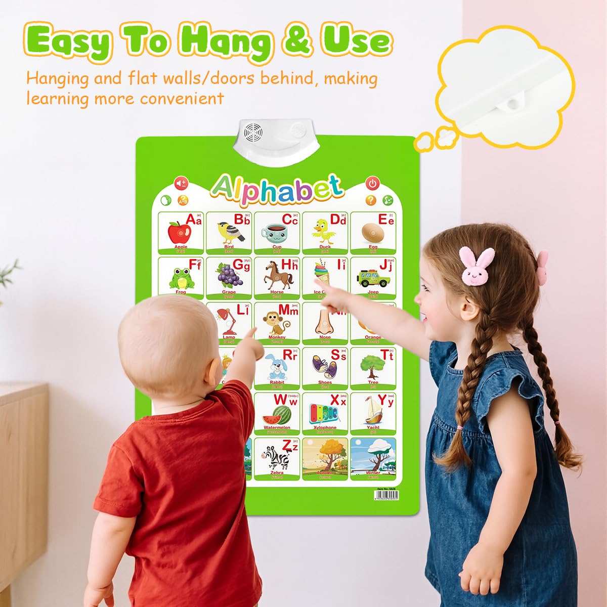 PATPAT Intelligent Book for Kids with Audio Alphabet Learning 41x55.5 cm | Green Chart for Toddlers