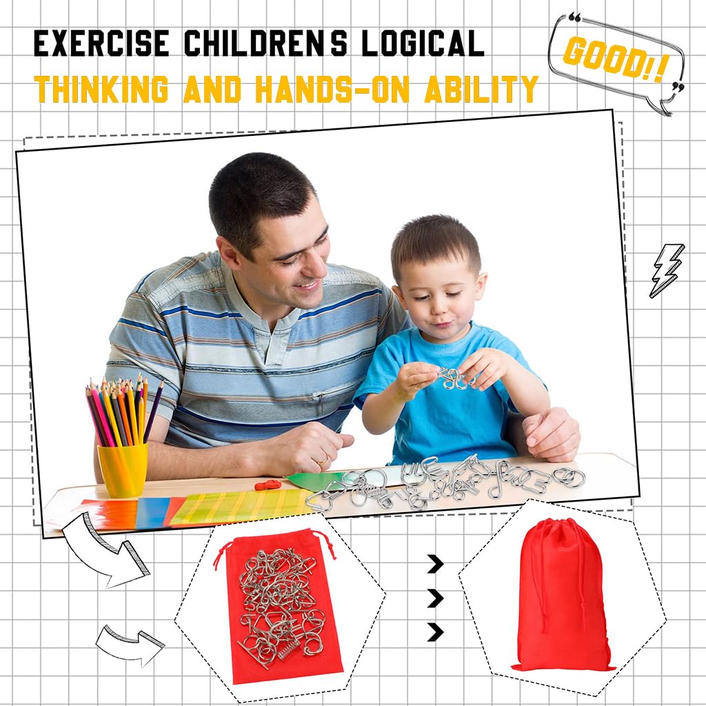 PATPAT Brain Teasers Metal Wire Puzzle Toys for Children with Devil’s Claws Design | IQ Gift