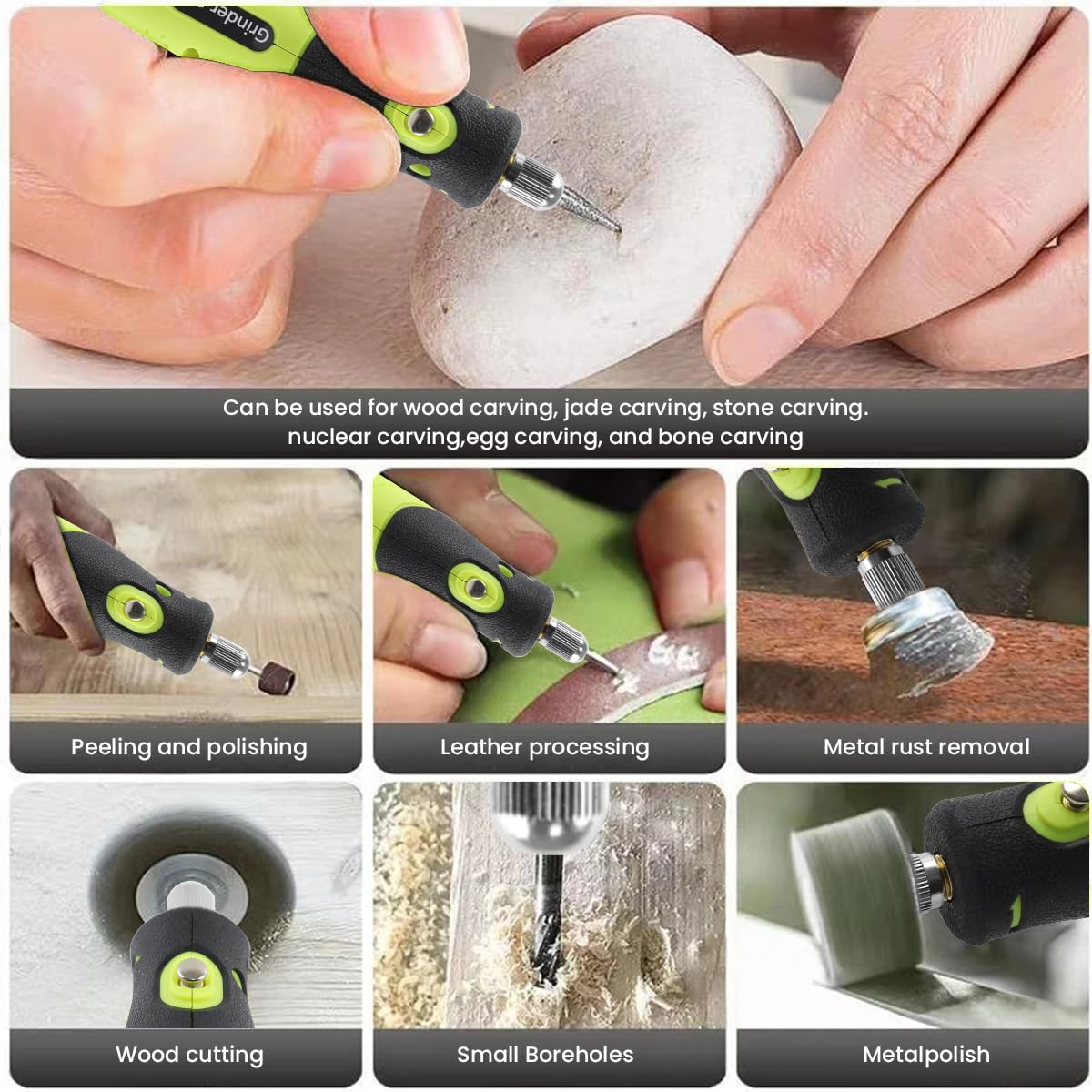 Serplex Wireless Engraving Pen Kit for Jewelry and Metal with 100 Bits and 5-Speed Control