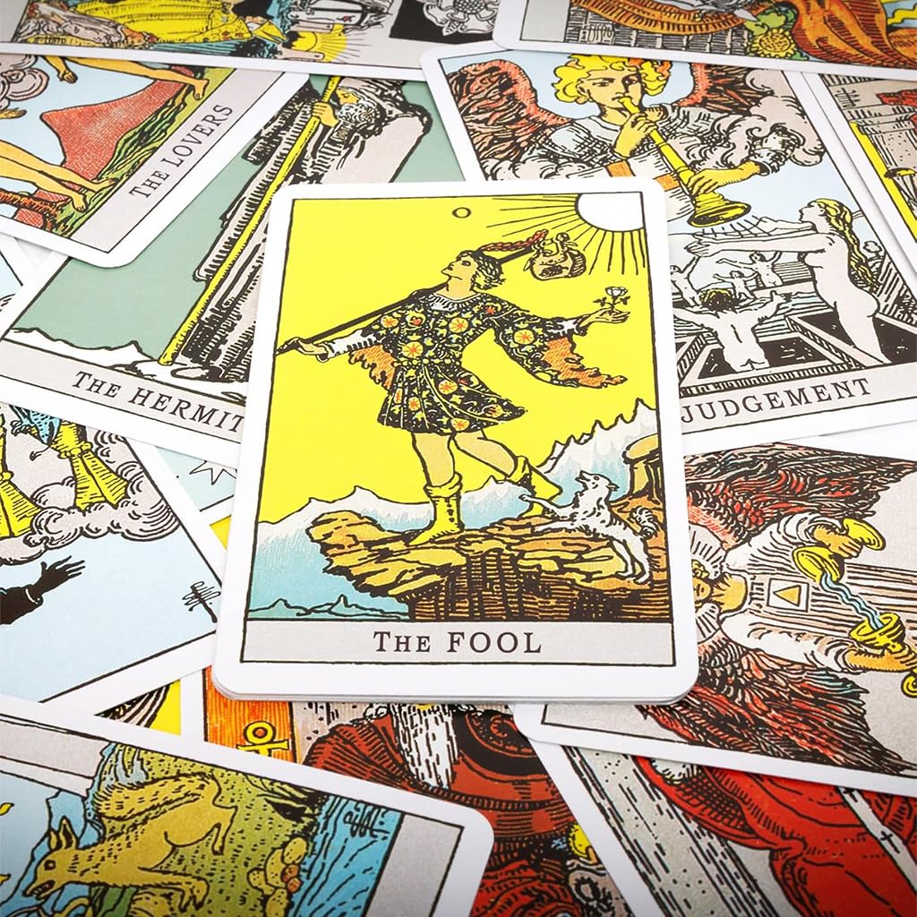 Zibuyu Tarot Cards Deck for Divination and Meditation with Guidebook | 78 Cards 4.75 x 2.76 in Purple Design