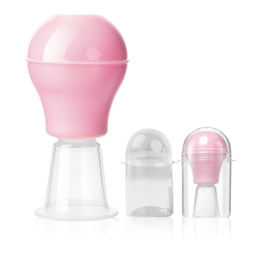 SNOWIE SOFT Inverted Nipple Protractor Silicone Suction Device Manual Nipple Puller for Breastfeeding Mothers Inverted Nipple Correction Tool for Light or Medium Level Inverted Nipples, Pack of 2