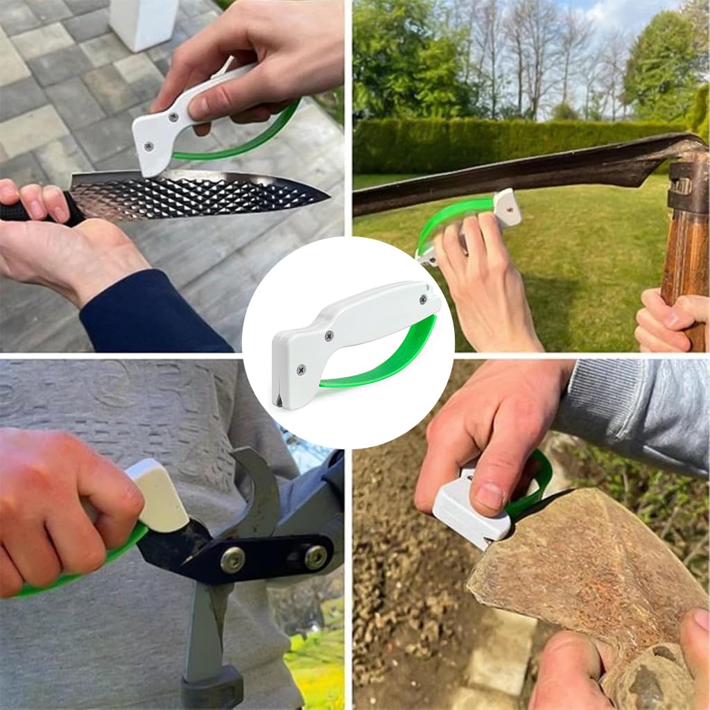 HASTHIP Gardening Shears Sharpener Diamond-Honed Tungsten Carbide Blade Design Portable Gardening Hand Pruning Scissors Sharpener for Pruning Shear, Scissors, Pruner, Snips, Bypass Shear