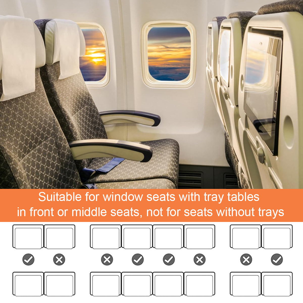 SNOWIE SOFT® Toddler Airplane Bed 77x 44cm Seat Extender for Kids 2 in 1 Hanging Airplane Bed with Removable Cartoon Print Blanket Travel Airplane Bed Airplane Foot Rest for Kids 3-5 Years Old