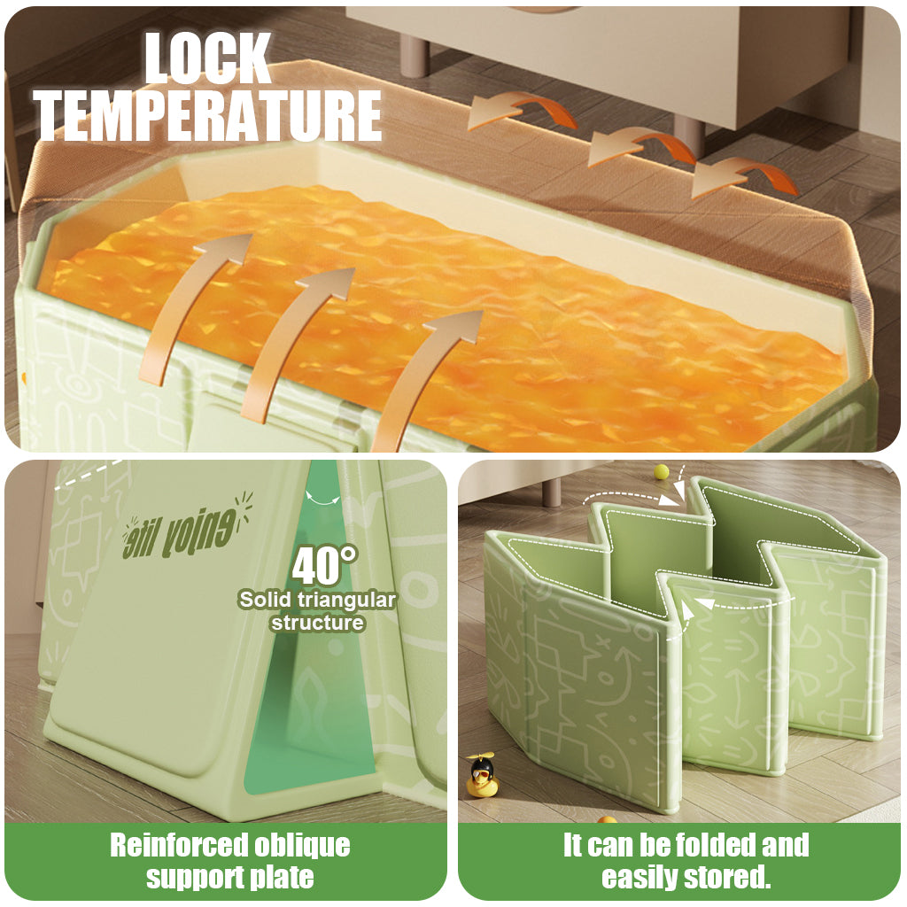 SNOWIE SOFT Child Bath Tub Folding BathingTub for Child 0-8 Years Old Waterproof PVC Bath Tub Multi Layer Insulation Baby Bathing Tub