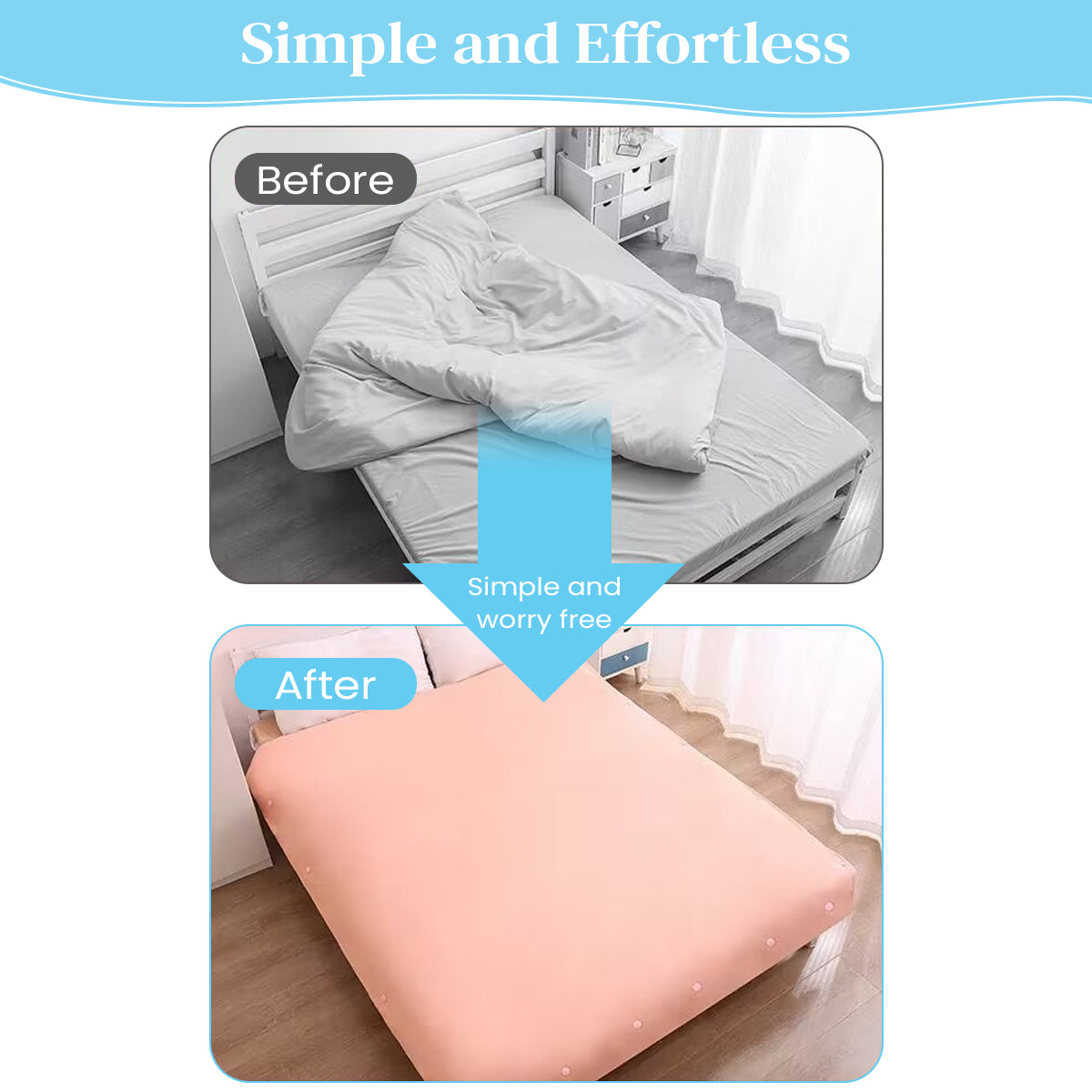 HASTHIP 8pcs Duvet Pin Duvet Clips, Anti-Slip Duvet Snaps Cover Clips Prevent Shifting Duvet Comforter Inside Clips Strong Hold Duvet Button Fasteners Bedding Accessories for Curtains Quilt Cushion