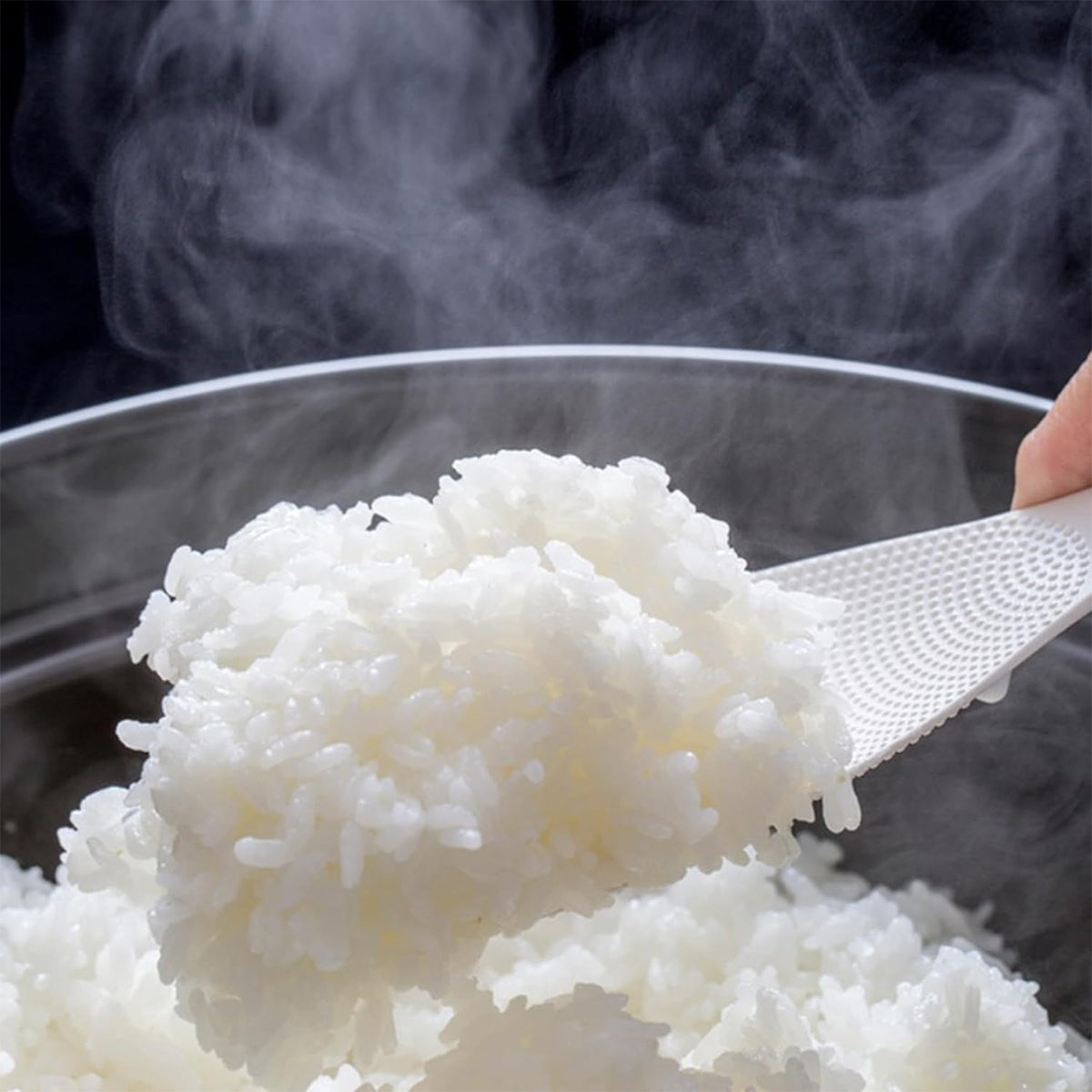 Supvox Rice Scoop Non-Stick Food Grade Heat Resistance PP Rice Scoop Round Ball Handle Base Design Self-Standing Roly-poly Rice Scoop for Kitchen