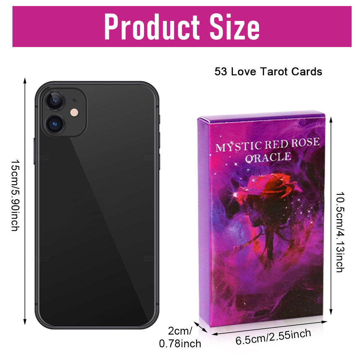 PATPAT Love Oracle Cards for Beginners with Meanings on Them 53 PCS Loving Tarot Deck with Messages on Cards Providing Guidance