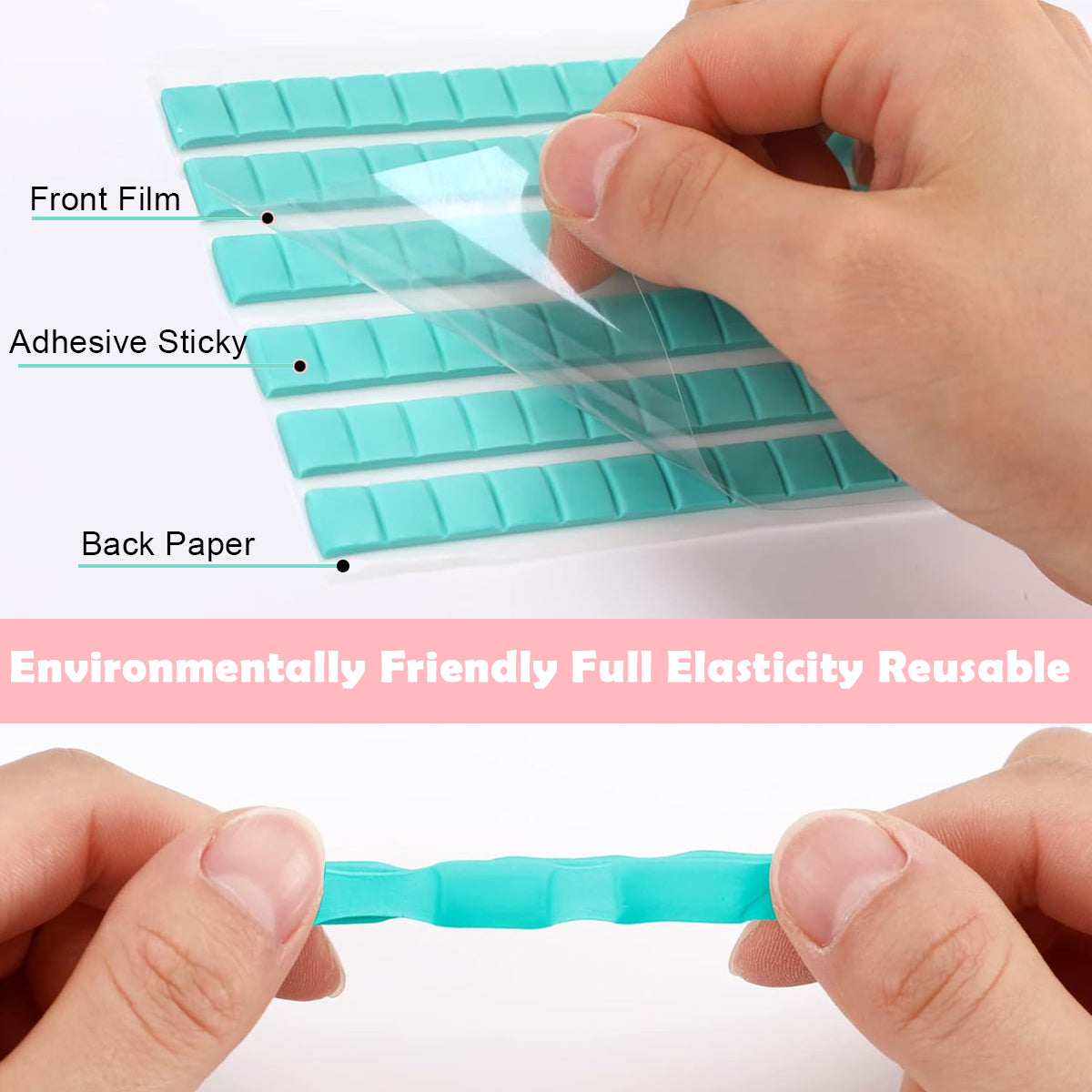 HASTHIP 288Pcs Sticky Tack 3 Color Adhesive Putty Sticky Tack for Holding Nail Extension Multi Purpose Sticky Tack Flexible Mounting Putty for Crafts Hanging Pictures, Small Objects