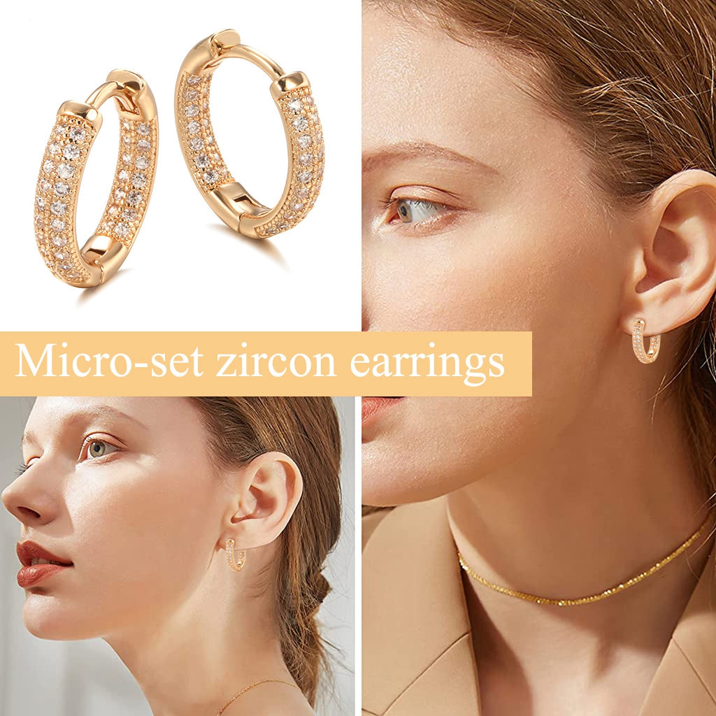 SANNIDHI Hoop Earrings for Women Stylish Latest Shiny Rose Gold Earrings Round Eardrops Earring Jewelry for Women & Girls Hoop Earring Gift for Girlfriend, Wife (16mm) - 1 Pair