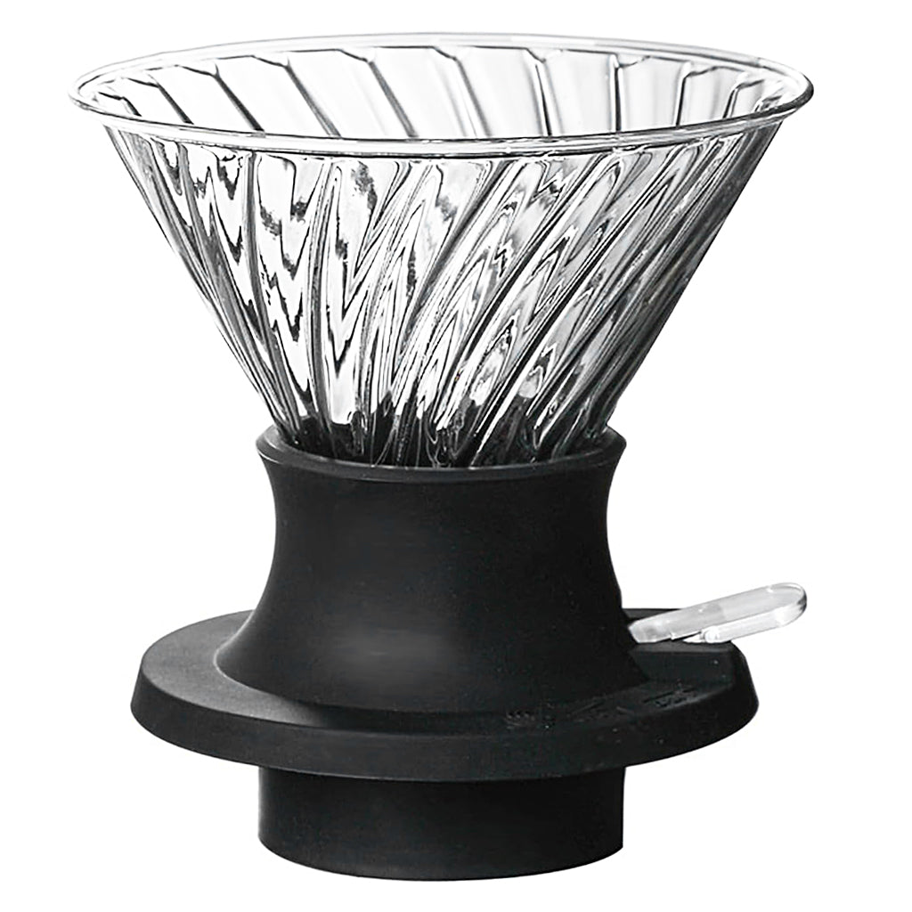 Supvox Coffee Dripper Glass Cone Pour Over Glass Dripper with Silicone Stand Pour-Over Coffee Cone, V60 Size 02, for 1-4 Cups