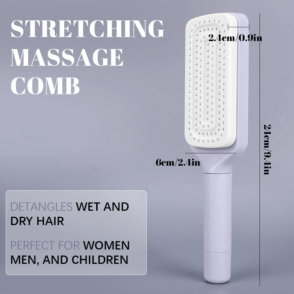 MAYCREATE Comb Scalp Massager Hair Bush Retractable Bristle Self-cleaning Design  Anti Static Hair Comb Hair Travel Hair Styling Brush