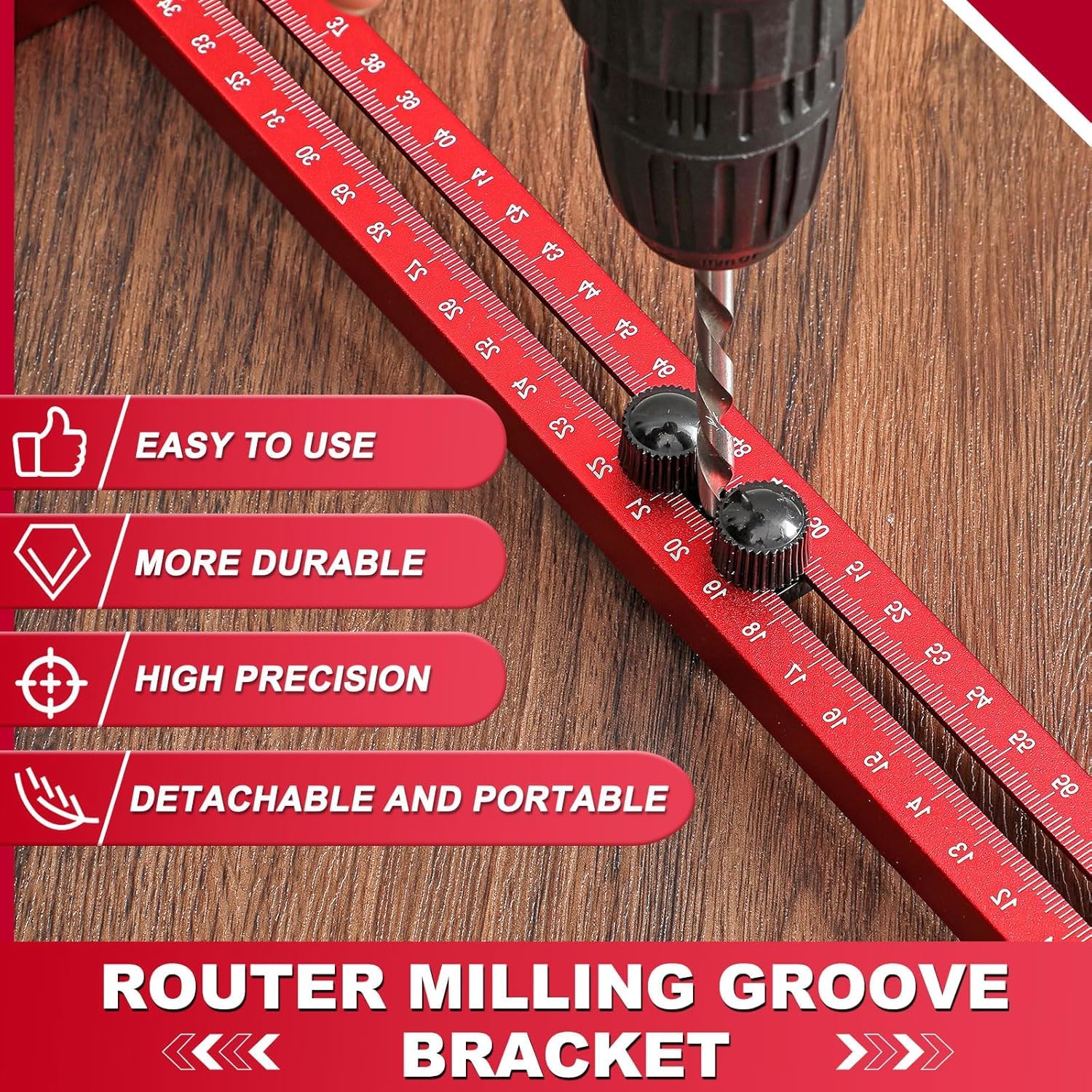 Serplex Router Circle Cutting Jig for Woodworking with 610mm Rail and Dual Scale Precision System