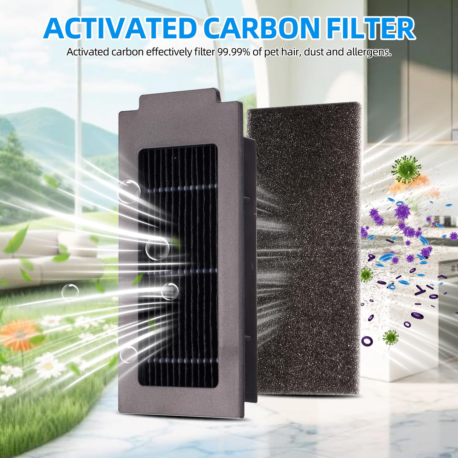 HASTHIP Replacement Parts for Ecovacs T50 PRO Omni Vacuum Cleaner with 9Pcs Kit | Includes Main Brush Side Brushes Filters Mop Cloth and Dust Bags