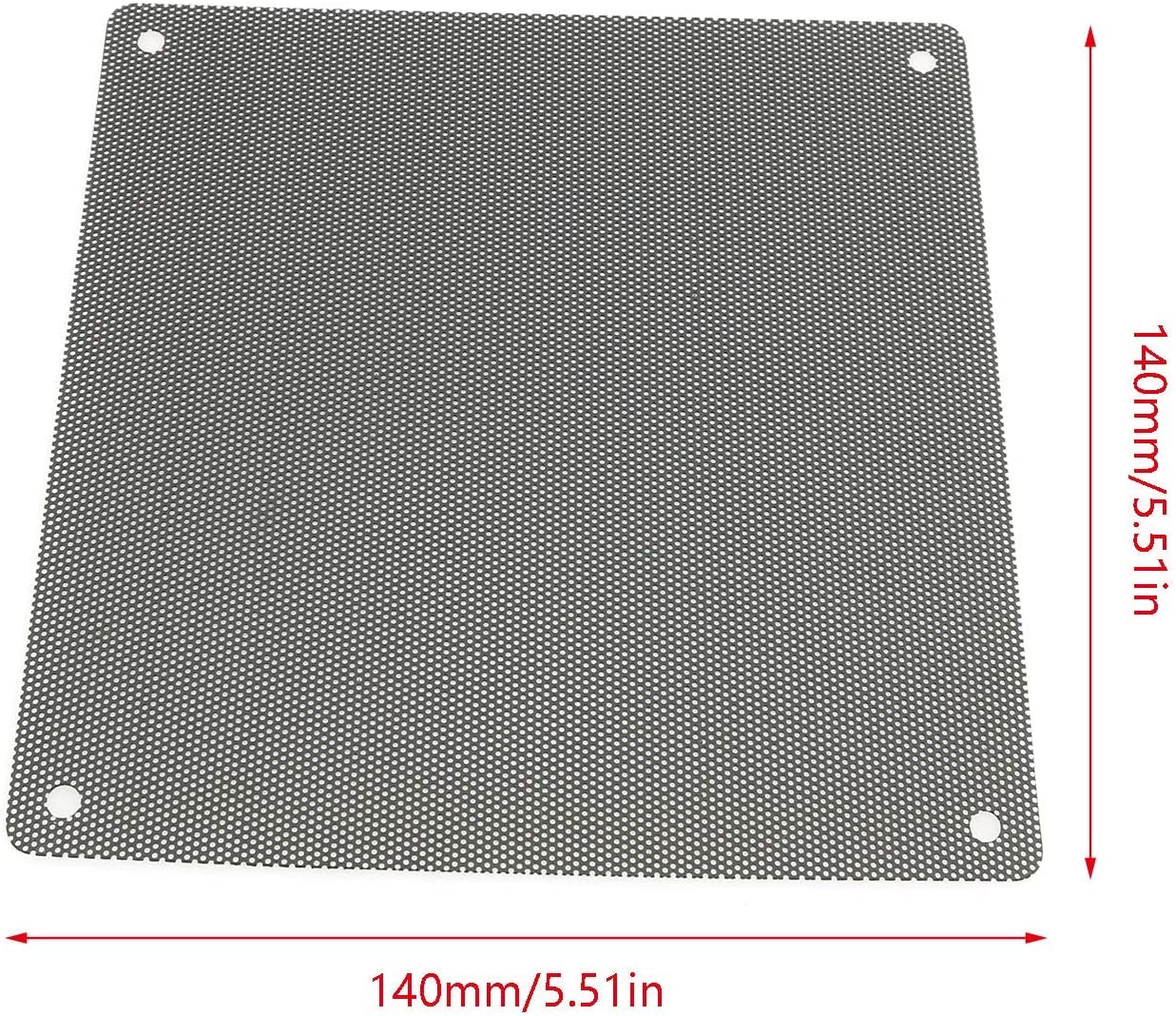 HASTHIP PC Fan Dust Filter 15PCS 14cm Black Mesh for Computer Case | with 20 Screws