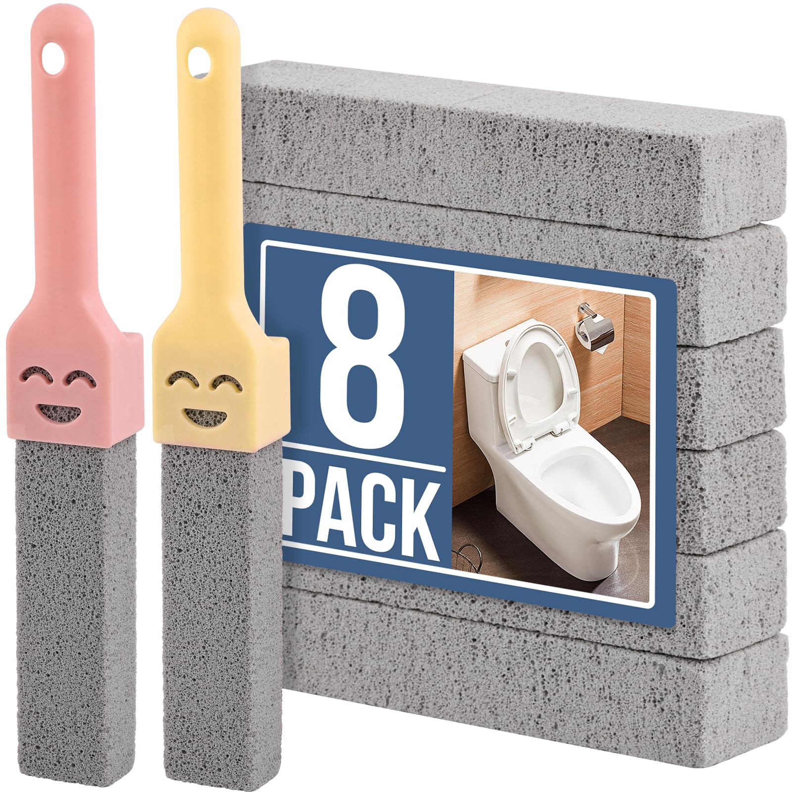 HASTHIP® 8 Packs Pumice Stone for Cleaning