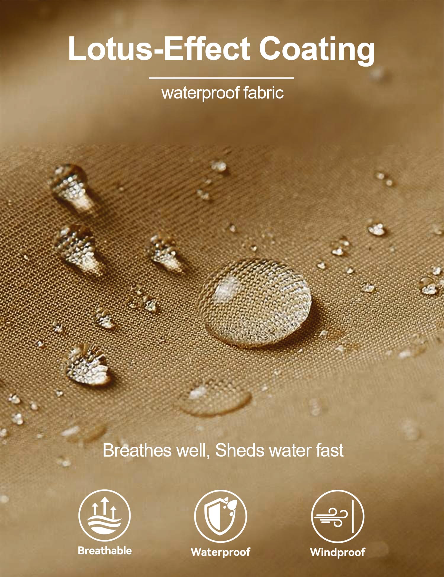 Venzina Women’s 3 in 1 Waterproof Jacket for Winter Hiking with Detachable Fleece Liner | Army Brown