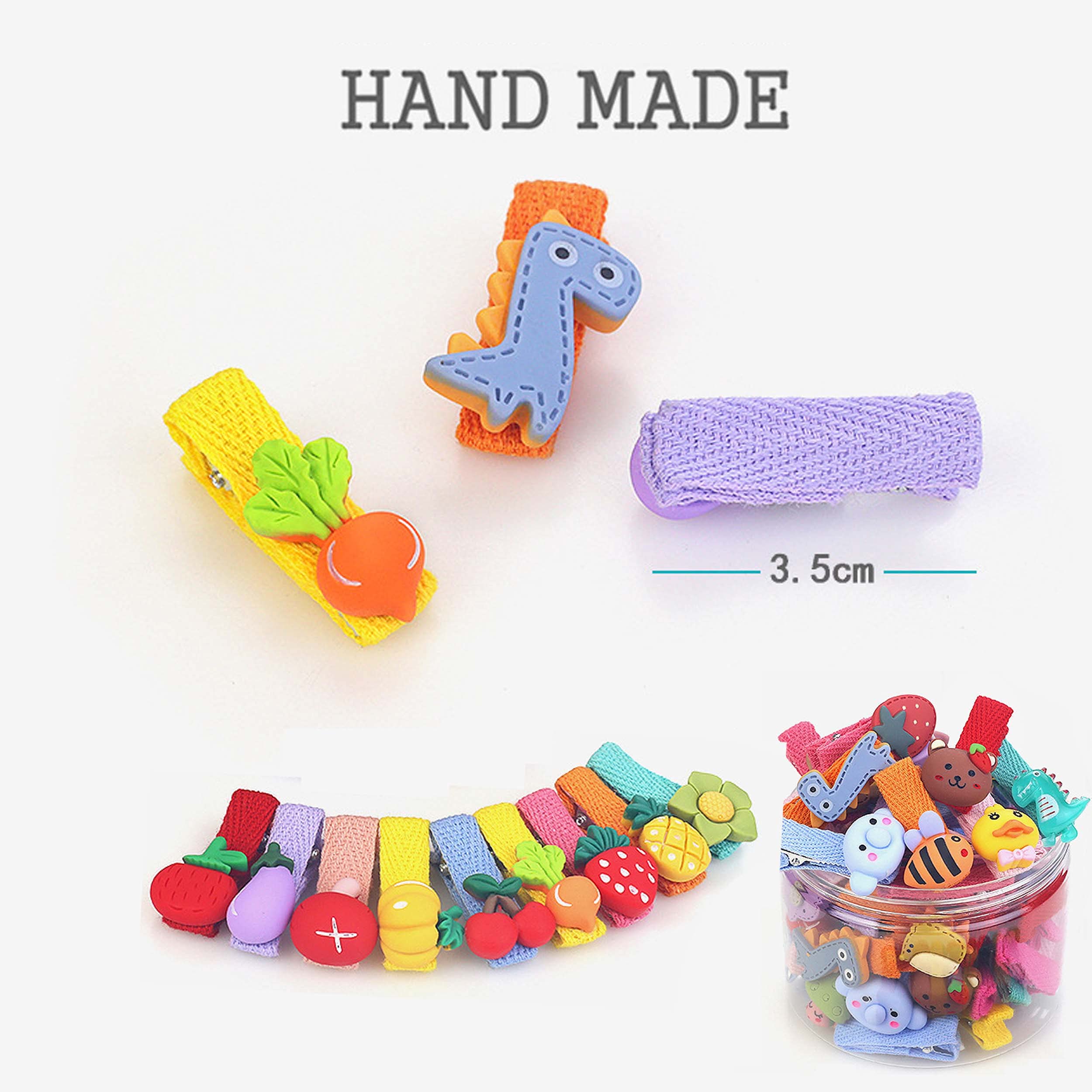 ELEPHANTBOAT Hair Clips Set for Kids with Box featuring 26 pcs Cartoon Designs | Cute Multicolor Hair Pins for Girls