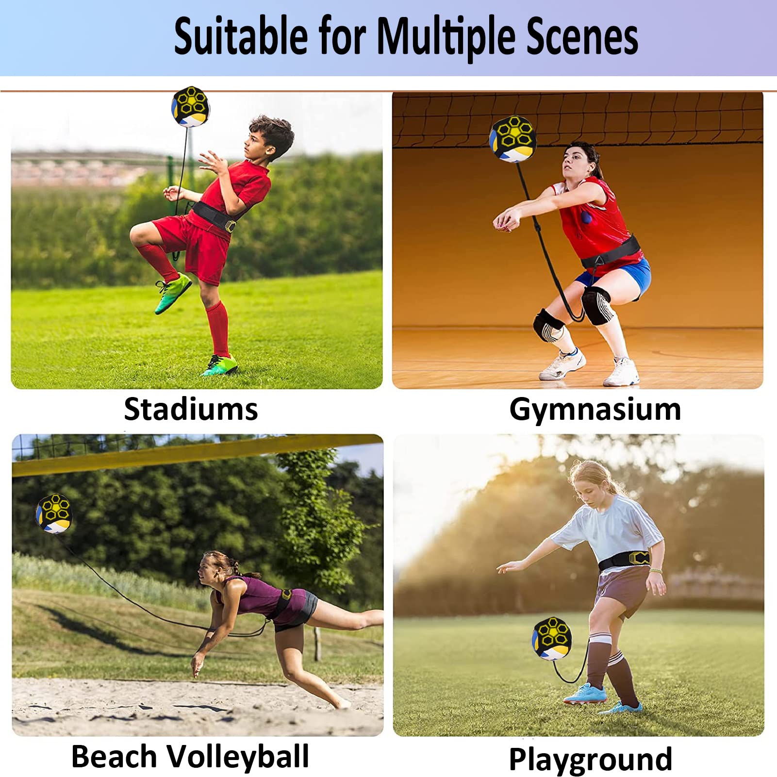 ZIBUYU Football Training Belt for Solo Practice with 3–6 ft Elastic Strap | Adjustable 24–36 in Waist