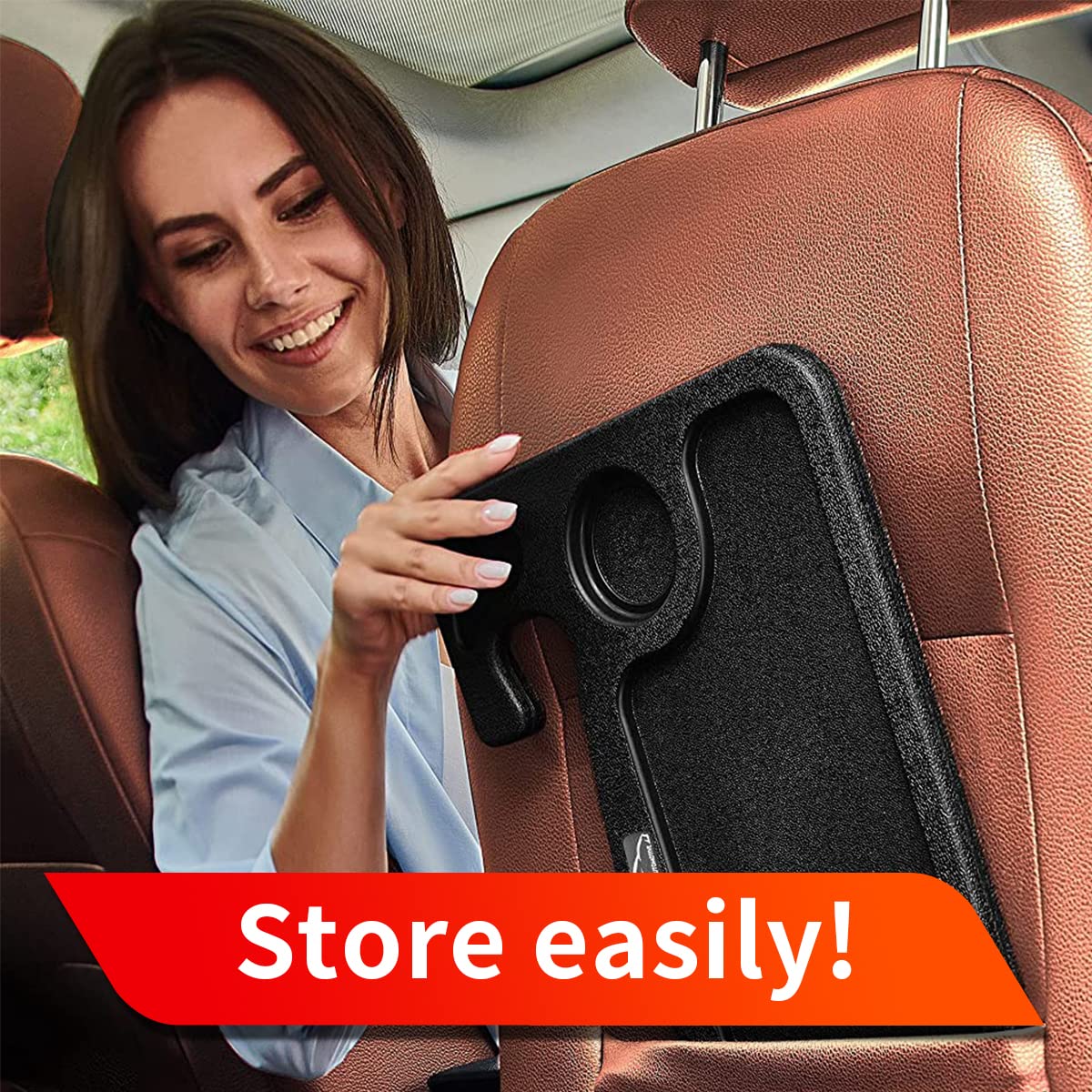 STHIRA Steering Wheel Tray for Laptop and Food with Detachable Hook Design | 11×16.5 in HDPE Car Table