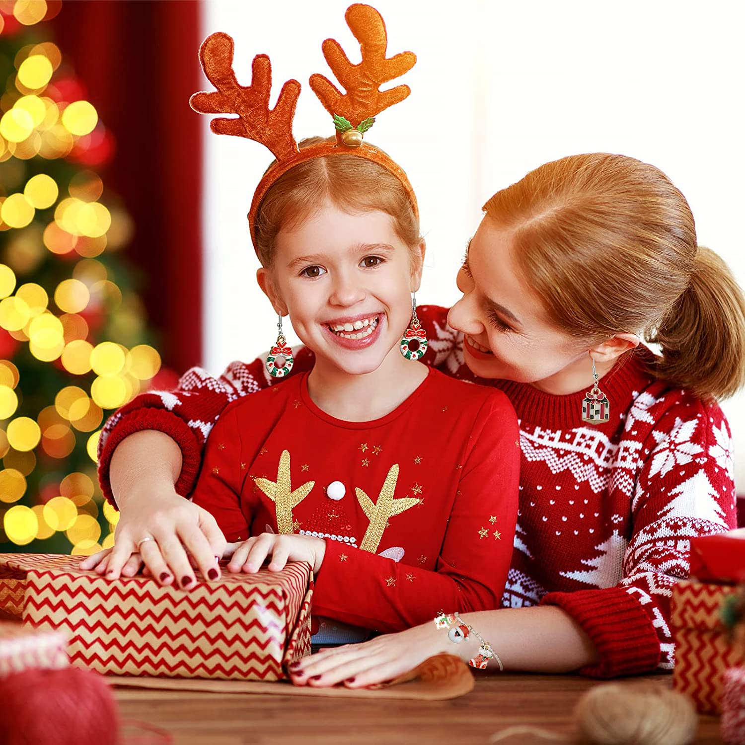 SANNIDHI Christmas Charms Pendants Kit for DIY Jewelry Making with 50pcs Zinc Alloy Charms | Ideal for Necklaces and Bracelets