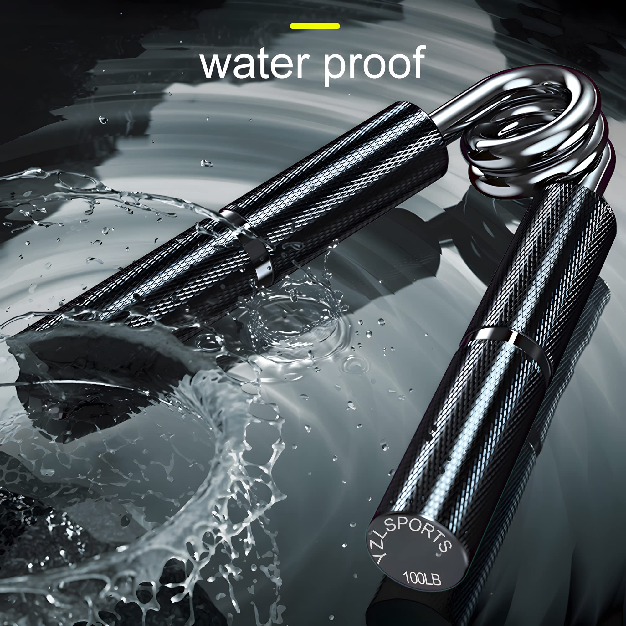 ZIBUYU Hand Grip Strengthener for Forearm Workout with 150 lb Resistance and Aluminum Handles | Compact Black Trainer for Home or Gym