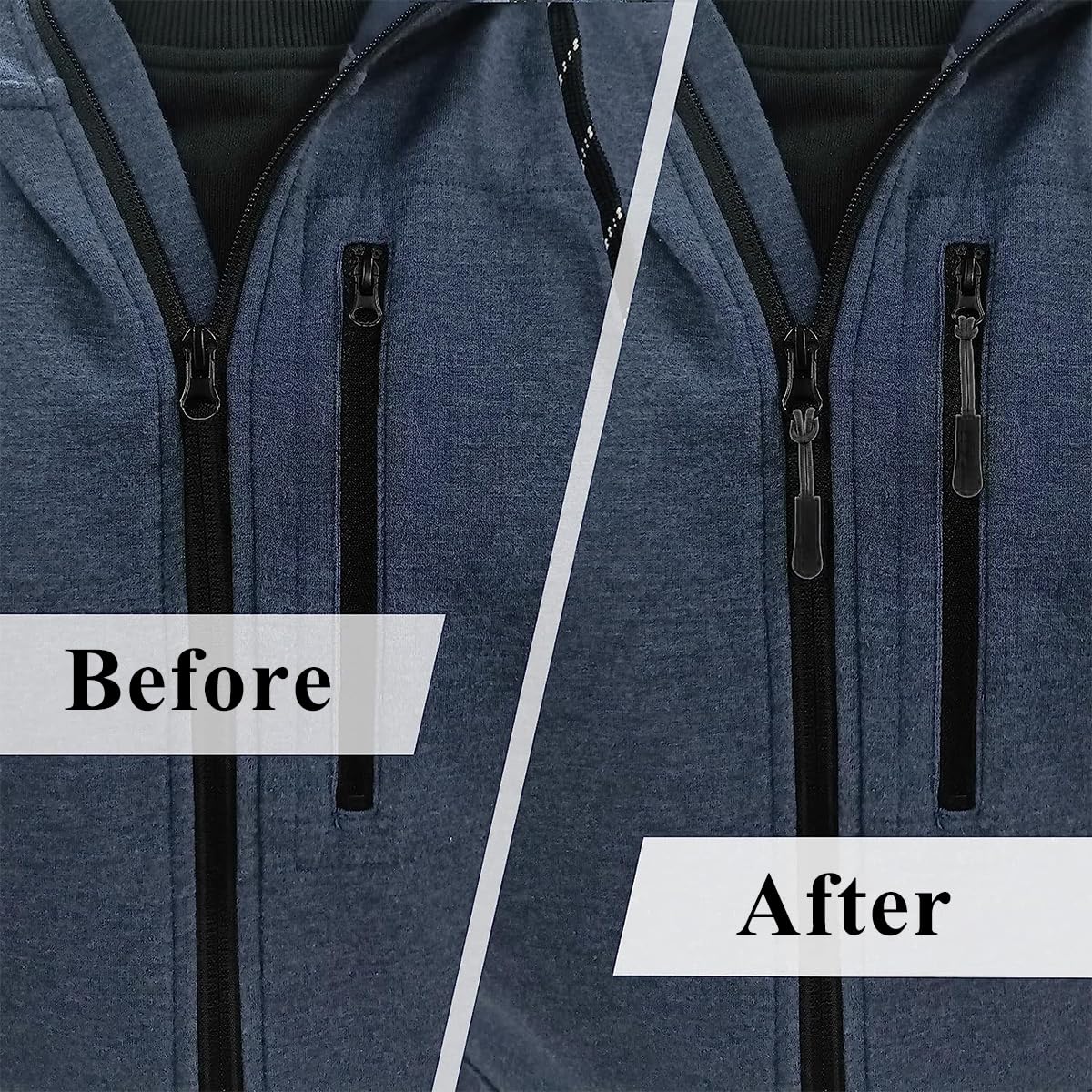 HASTHIP Zipper Pulls Tab for Backpack and Clothes featuring PVC Handle | 50Pcs Black