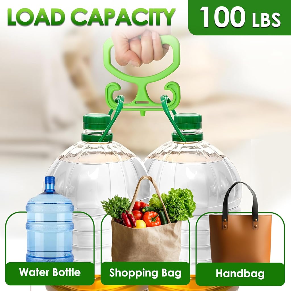 HASTHIP® Shopping Bag Handle - 2 Pack Carry Bags Carrier Handle for Shopping, Buckets & More | Comfortable Grip, Holds 100lbs - Orange