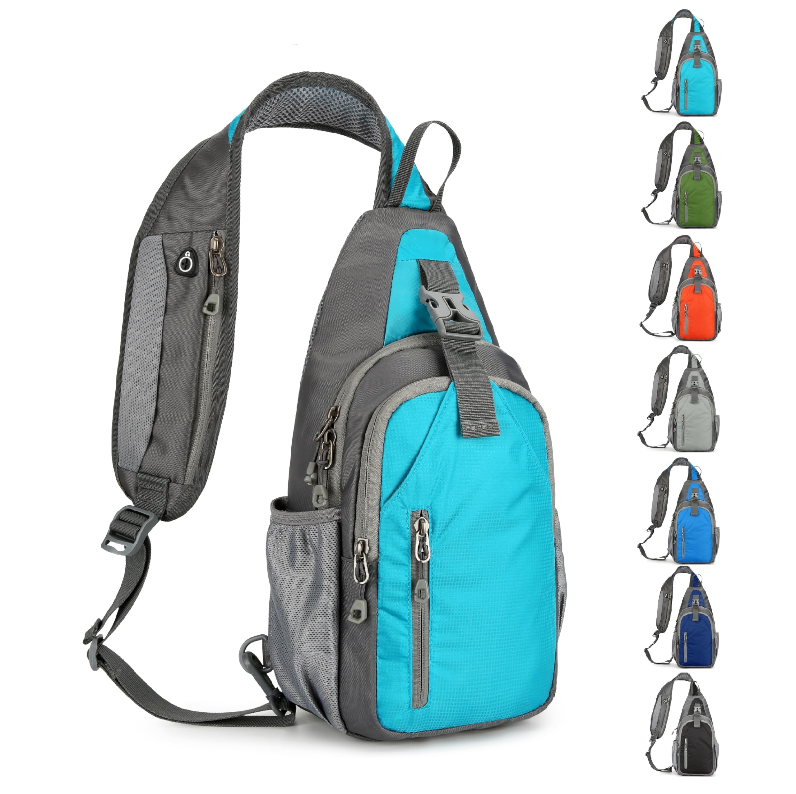 GUSTAVE® Large Crossbody Sling Backpack Hiking Daypack, Lightweight Casual Shoulder Chest Multiple Bag Sports