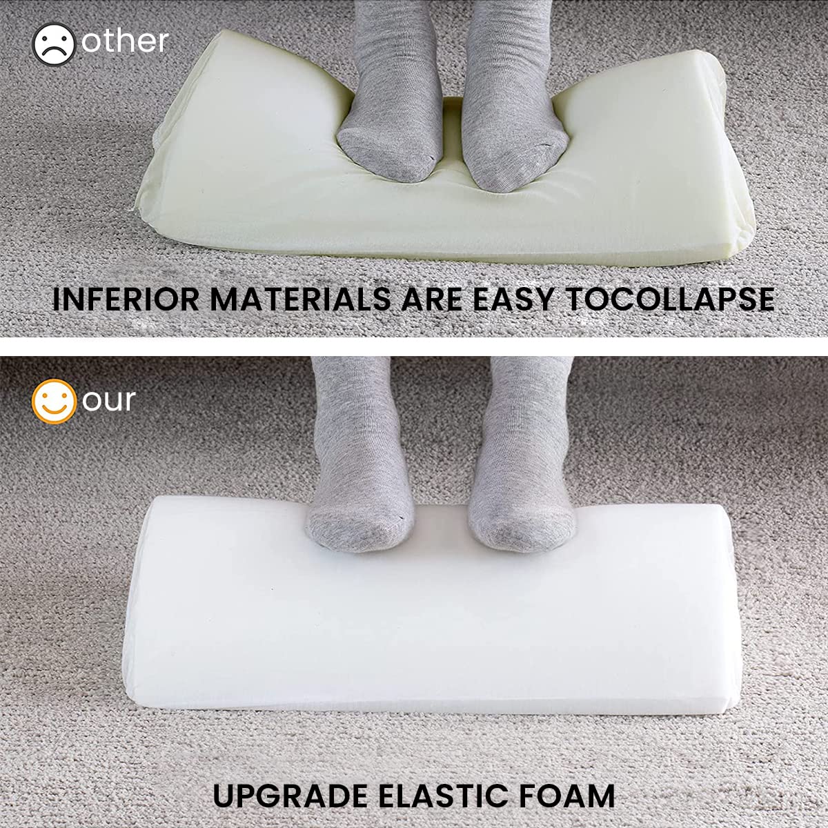 HASTHIP Foot Rest for Office Chair with Ergonomic Memory Foam and Washable Cover | Stress Relief Under Desk Support