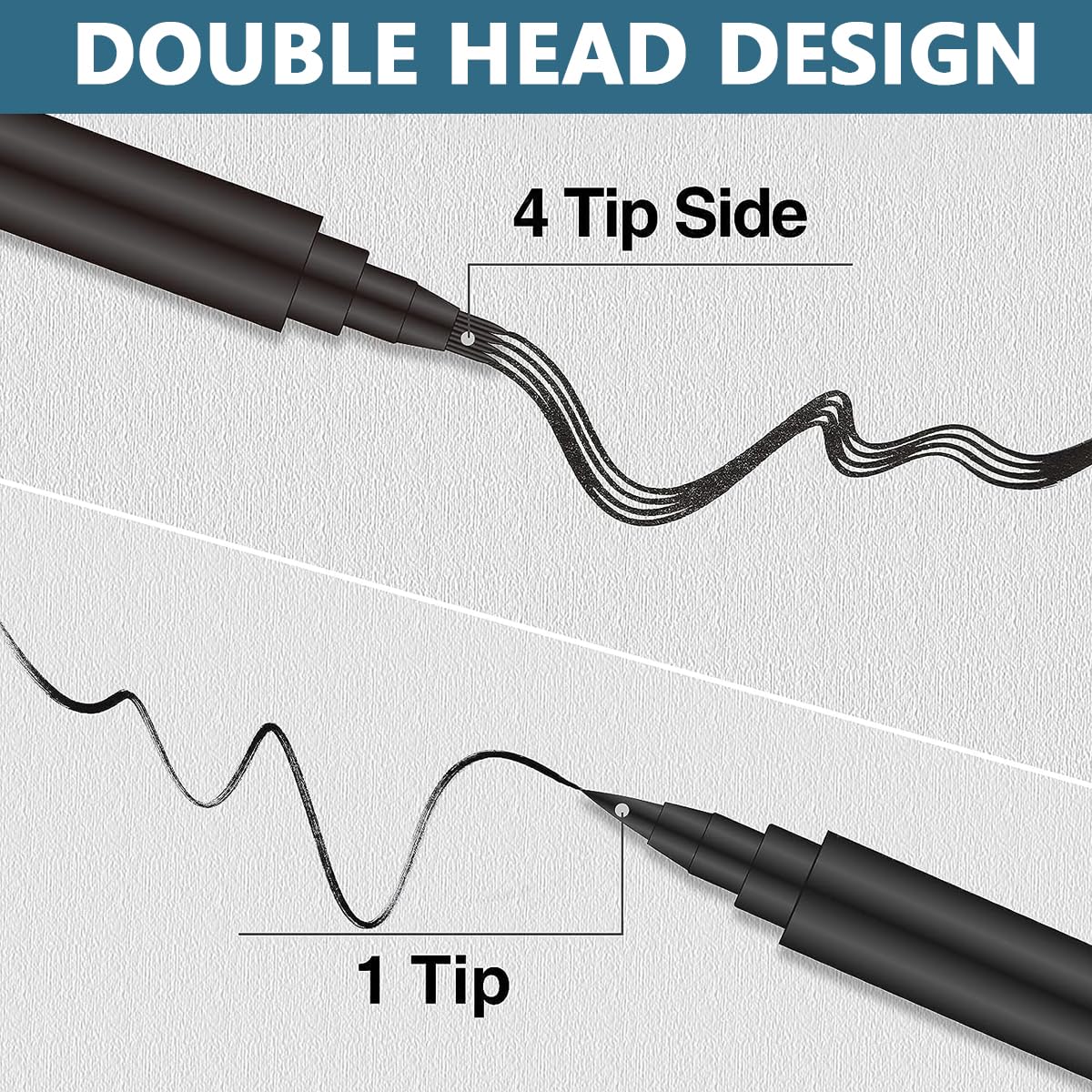 MAYCREATE Beard Pencil Filler for Men with Dual Tip Brush and Comb | Sweatproof Dark Styling