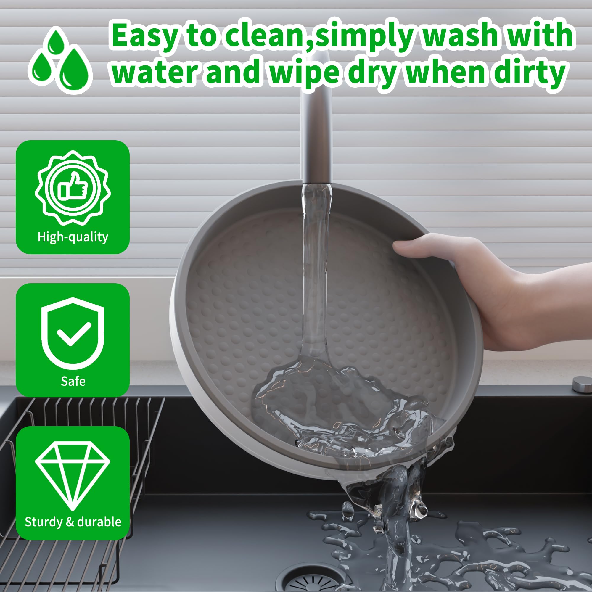 11.8 Inch Lazy Susan Turntable Organizer for Kitchen Storage with 360° Rotation and Non Skid Base | Shatter Resistant Plastic