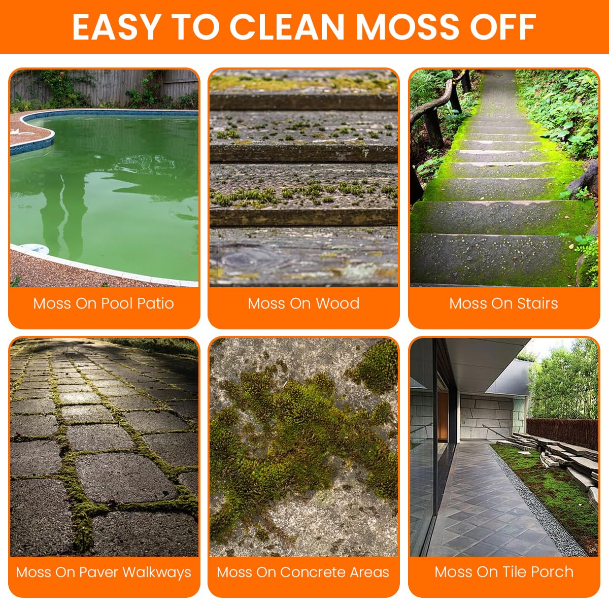 Serplex Stainless Steel Bristle Scrub Brush Head 11.8 in for Concrete Deck and Patio Cleaning