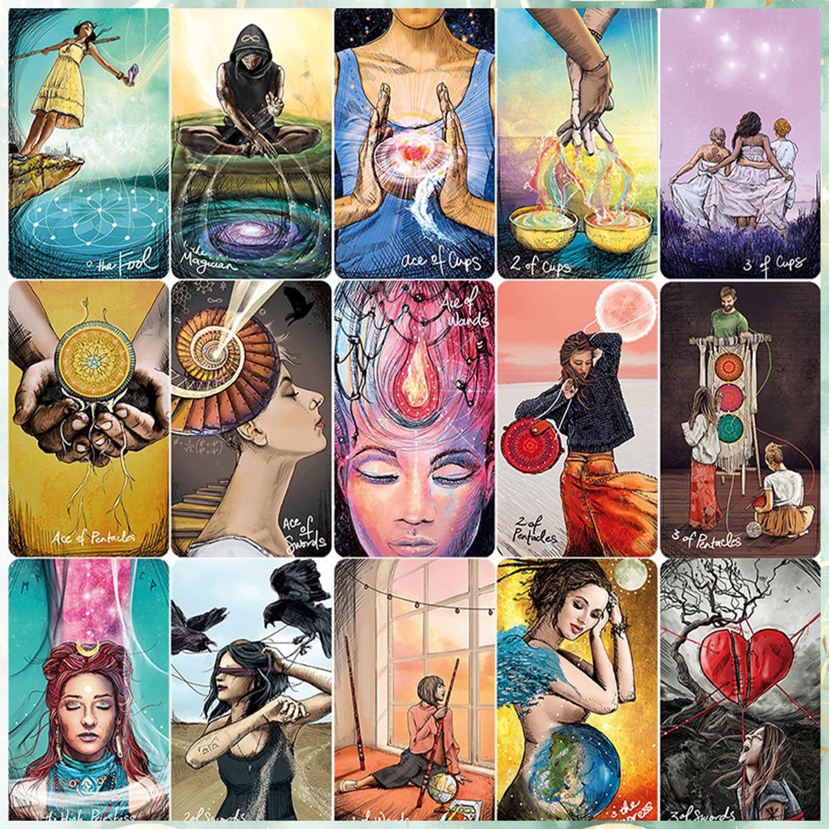 PATPAT Tarot Cards Deck for Self Discovery and Divination featuring 78 Illustrated Cards | Gift for Meditation and Reflection
