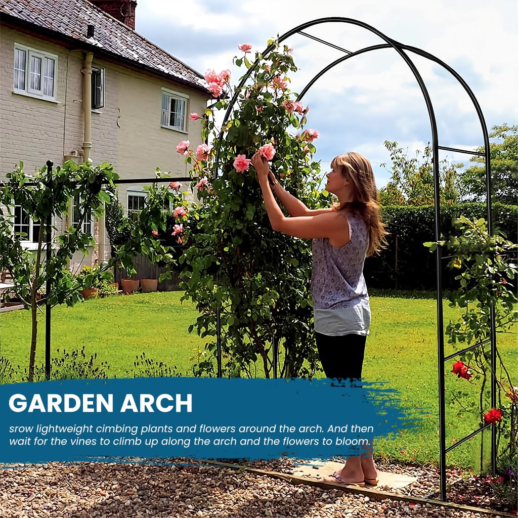 HASTHIP Garden Arch for Weddings and Parties featuring 55.1x94.5 in Frame | Rust-Proof Steel