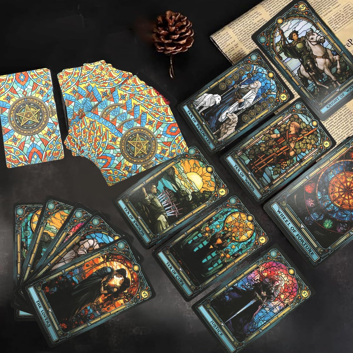 PATPAT Tarot Card Deck for Beginners with 78 Illustrated Cards | Mystical Church Theme