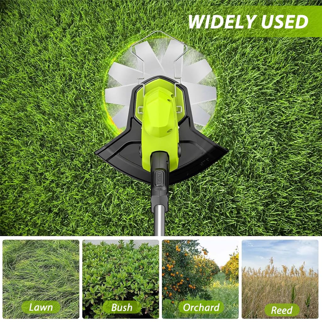 HASTHIP Metal Lawn Mower Saw Blades 15 pcs 6 in for Cutting Grass with Stainless Steel Head